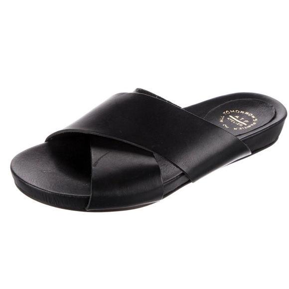 ATP Atelier ORIA Vacchetta Flat Slide Sandals  in Black Size 36/6 - Picture 2 of 7